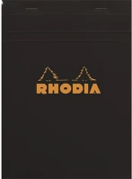 Rhodia 186009C Jegyzettömb clairefontaine  black a/4 80 lapos vonalas margós kép