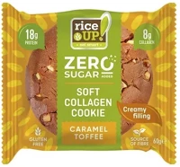 Rice up 14.02729 Rizskeksz  zero collagen-protein karamell 60 g kép