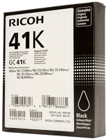 Ricoh 405761 Gélpatron sg 2100n, sg 3100snw nyomtatókhoz,  type gc41k, fekete, 2,5k kép