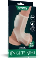 Ring H05LVTOY00604 Vibrating silk knights  with scrotum sleeve (white) ii kép