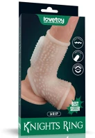 Ring H05LVTOY00640 Vibrating drip knights  with scrotum sleeve (white) kép