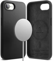 Ringke FD8800293852810-2 Telefontok iphone 17e -  silicone magnetic magsafe fekete hátlap tok kép