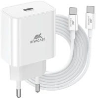 Rivacase PS4101 WD4 EU wall charger 20w pd 3.0/ 1 usb-c with usb-c/usb-c cable white kép