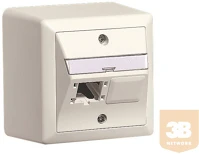 R&m R310786 Falonkívüli aljzat, 80x80, 2x1port + vakfedő kép