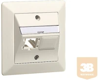 R&m R310788 Fali süllyesztett aljzatt, 88x88, 2x1port + vakfedő kép