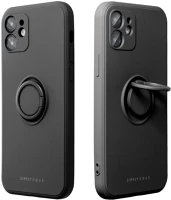 Roar TS15535 Apple iphone 17, szilikon tok, stand, telefontartó gyűrű,  amber, fekete kép