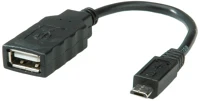 Roline 11.02.8311 11.02.8311 usb kábel 0,15 m usb 2.0 micro-usb b usb a fekete kép