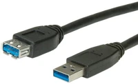 Roline 11.02.8977-50 Usb 3.0 m - usb 3.0 f hosszabbítókábel 0.8m fekete kép
