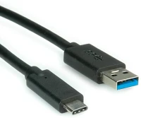 Roline 11.02.9011-10 Usb-a 3.1 m - usb-c 3.1 m adatkábel 1m fekete kép