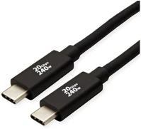 Roline 11.02.9088-10 kábel usb4 gen 3x2 c - c, m/m, 20gbit/s, pd (power delivery) 48v5a - 240w kép