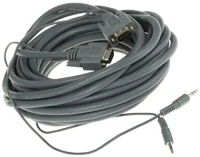 Roline 11.04.5160-5 Vga + 3.5mm jack (apa - apa) kábel 10m - fekete kép