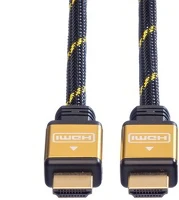Roline 11.04.5508-5 Kábel hdmi + ethernet, m/m, 15 m, fekete/arany kép