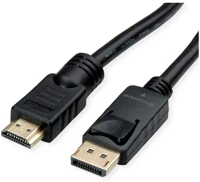 Roline 11.04.5777-5 Kábel displayport 1.2 dp - hdmi 4k@60hz, m/m, 10m, fekete kép