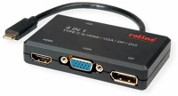 Roline 12.03.3138-20 Adapter type-c - vga / hdmi / dp, m/f kép