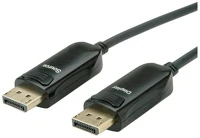 Roline 14.01.3491-1 Kábel displayport dp - hdmi, optikai, uhd, 8k@60hz, (aoc), m/m, 15m, fekete kép