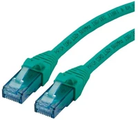 Roline 21.15.2734-100 Patch kábel utp cat6a lsoh, kihúzásgátló,   1,5m, zöld kép