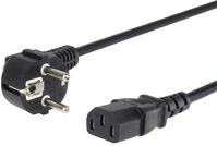 Roline KPSP1 Premiumcord tápkábel, pc, cee7/7, schuko - c13 m/f, 1m, fekete kép