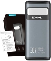 Romoss PMT30-192-2133H Pmt30 30000mah 30w powerbank fekete kép