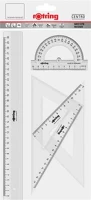Rotring 221370 Vonalzó készlet, műanyag, víztiszta kép