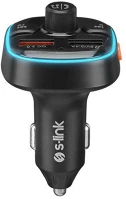 S-link BT5.0.; fm transmitter -  bluetooth  (bt5.0.; dual usb, microsd; 3a usb gyorstöltő, +1 db fülhallgató) kép