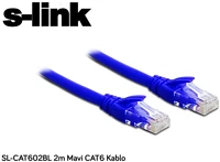S-link SL-CAT602BL Kábel - sl-cat602bl (utp patch kábel, cat6, kék, 2m) kép