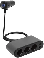 Sal SAU80W autós feszültségelosztó és USB töltő, 3.4A USB töltő, max.80Watt kép