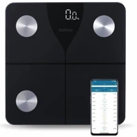 Salente SLIMFIT-BK Slimfit, személyi diagnosztikai fitnesz mérleg, bluetooth, fekete kép