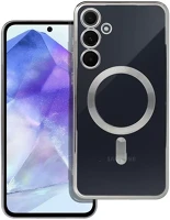 Samsung 100075 Electro mag  galaxy a55 magsafe kompatibilis hátlap tok, ezüst kép