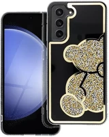 Samsung 101237 Teddy bear  galaxy s23 csillogó köves tok, arany kép