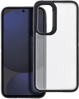 Samsung 103375 Neo  galaxy s24 fe kemény hátlap tok, átlátszó/fekete kép