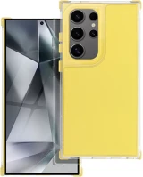 Samsung 105750 Matrix  galaxy s25 hátlap tok kameravédő peremmel, sárga (matt) kép