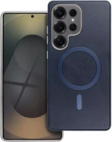 Samsung 108527 galaxy s25 magsafe kompatibilis eco bőr tok, kameravédő peremmel, kék kép