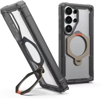 Samsung 214525113131 galaxy s26 ultra magsafe tok megerősített peremmel, kitámasztóval, ash kép