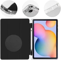 Samsung 57983121053 galaxy tab s6 lite 2020/2022/2024 oldalra nyíló, kitámasztható tok, fekete kép