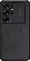Samsung 57983123943 Nillkin qin pro  galaxy s25 ultra bőr flip tok, fekete kép