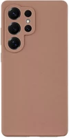 Samsung 57983126369 galaxy s25 ultra prémium szilikon tok kameravédő peremmel, világosbarna kép