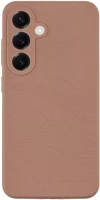 Samsung 57983126371 galaxy s25 prémium szilikon tok kameravédő peremmel, világosbarna kép