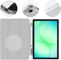 Samsung 57983128502 galaxy tab a11 / tab a9 oldalra nyíló, kitámasztható tok, szürke kép