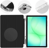 Samsung 57983128801 galaxy tab a11+ / tab a9+ oldalra nyíló, kitámasztható tok, fekete kép