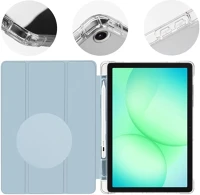 Samsung 57983128802 galaxy tab a11+ / tab a9+ oldalra nyíló, kitámasztható tok, kék kép