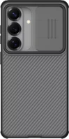 Samsung 57983129401 galaxy s26 plus műanyag hátlap tok kameravédelemmel, fekete-átlátszó kép