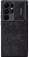Samsung 72817 Nillkin qin pro  galaxy s23 ultra bőr flip tok, fekete kép