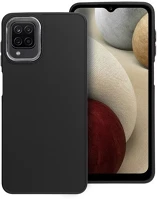 Samsung 74569 Frame  galaxy a12 közepesen ütésálló tok kameravédő kerettel, fekete kép