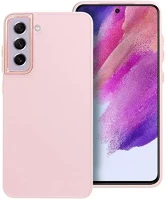 Samsung 74627 galaxy s21 fe közepesen ütésálló tok kameravédő kerettel, rózsaszín kép