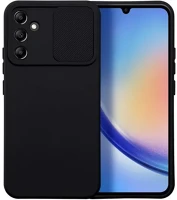 Samsung 75124 Slide  galaxy a34 5g, kameravédős szilikon tok, fekete kép