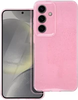 Samsung 90849 Clear 2mm  galaxy s24 csillámos tok, rózsaszín kép