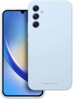 Samsung 98519 Roar  galaxy a34 5g prémium szilikon tok velúr béléssel, világoskék kép