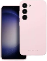 Samsung 98525 galaxy s23 5g prémium szilikon tok velúr béléssel, világos rózsaszín kép