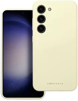 Samsung 98527 Roar  galaxy s23 5g prémium szilikon tok velúr béléssel, világossárga kép
