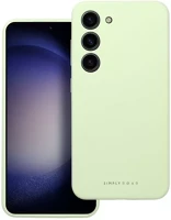 Samsung 98530 Roar  galaxy s24 5g prémium szilikon tok velúr béléssel, világoszöld kép